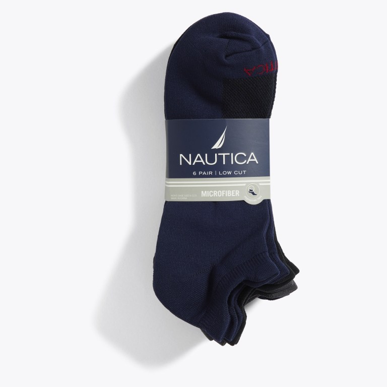 Nautica Atléticos Low-cut Microfiber , 6-pack Negras | XNaq5dyN