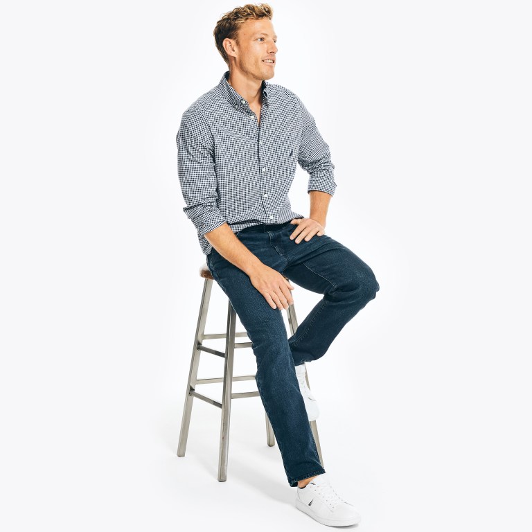 Nautica Atléticos Slim Stretch Denim Azules | hsU1fE7q