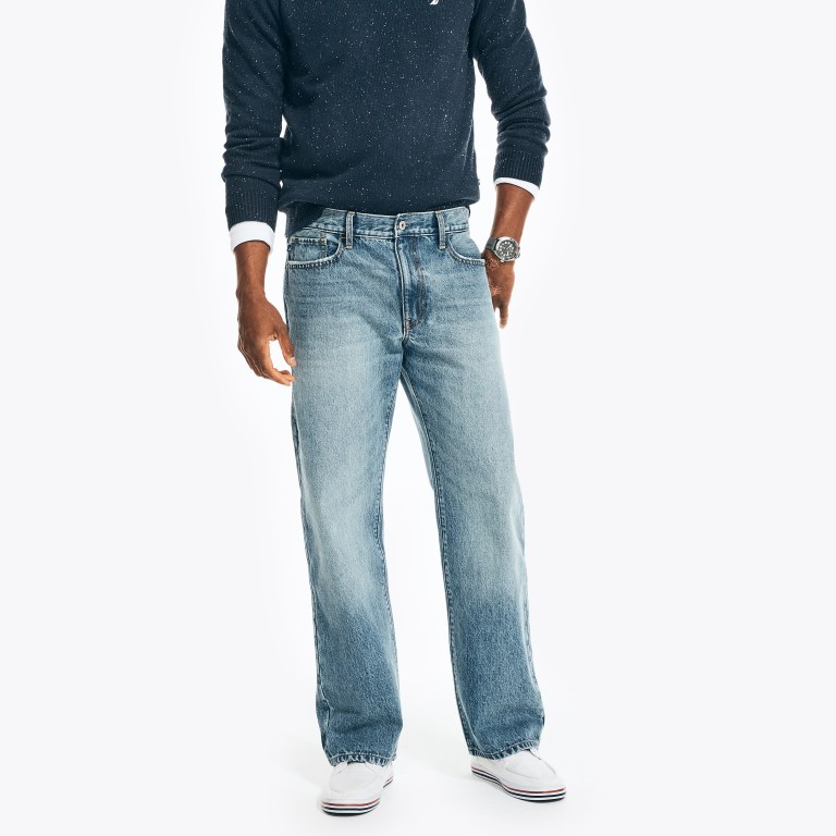 Nautica Authentic Loose Denim Azules | Q9m01SVU