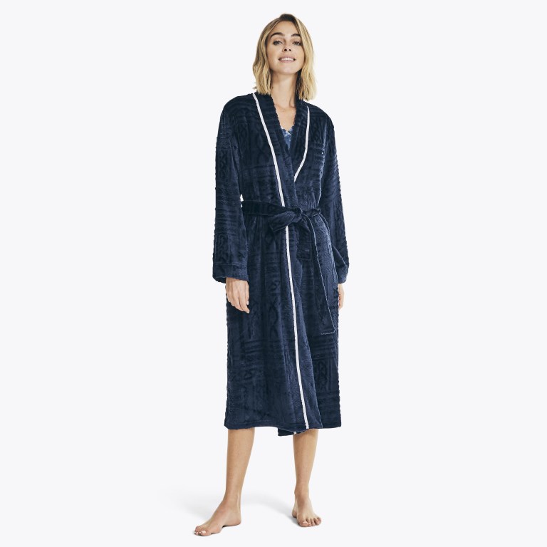 Nautica Cable-knit Robe Azules | 9Yi2nPRO