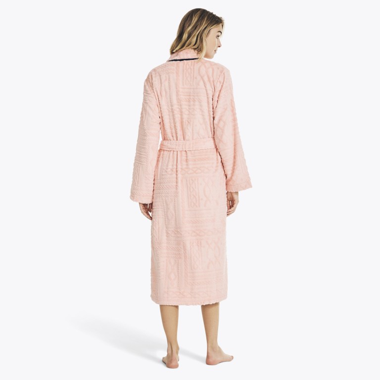 Nautica Cable-knit Robe Burdeos | ZCqlp3Jr