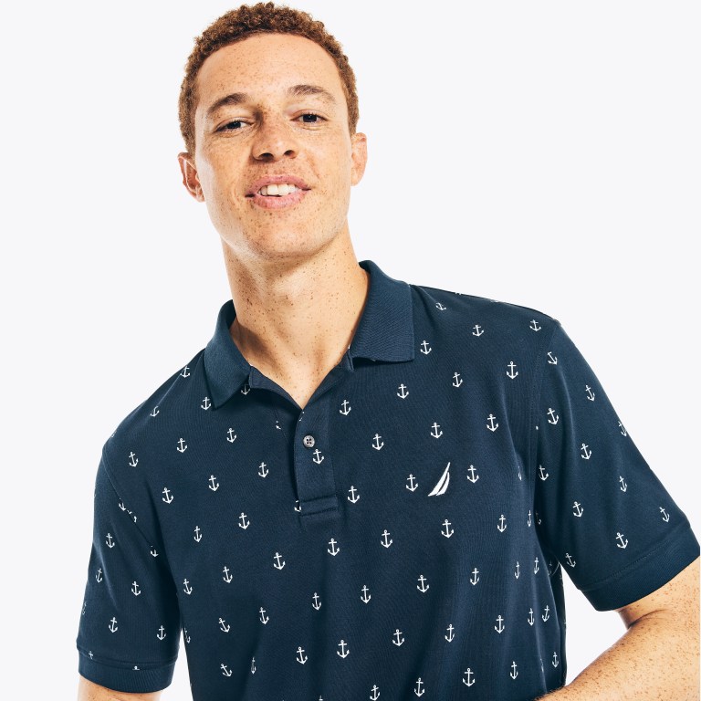 Nautica Classic Fit Anchor Print Azul Marino | tF35KXH0