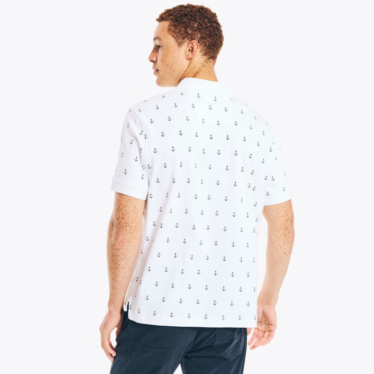 Nautica Classic Fit Anchor Print Blancas | 0o7N7BQQ