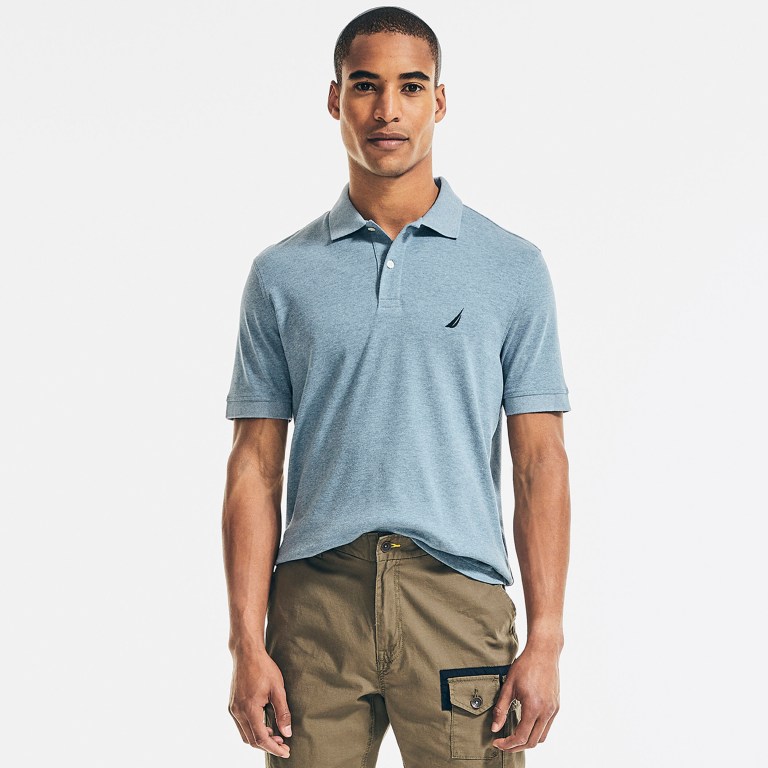 Nautica Classic Fit Interlock Azules | 9W2XhIAR