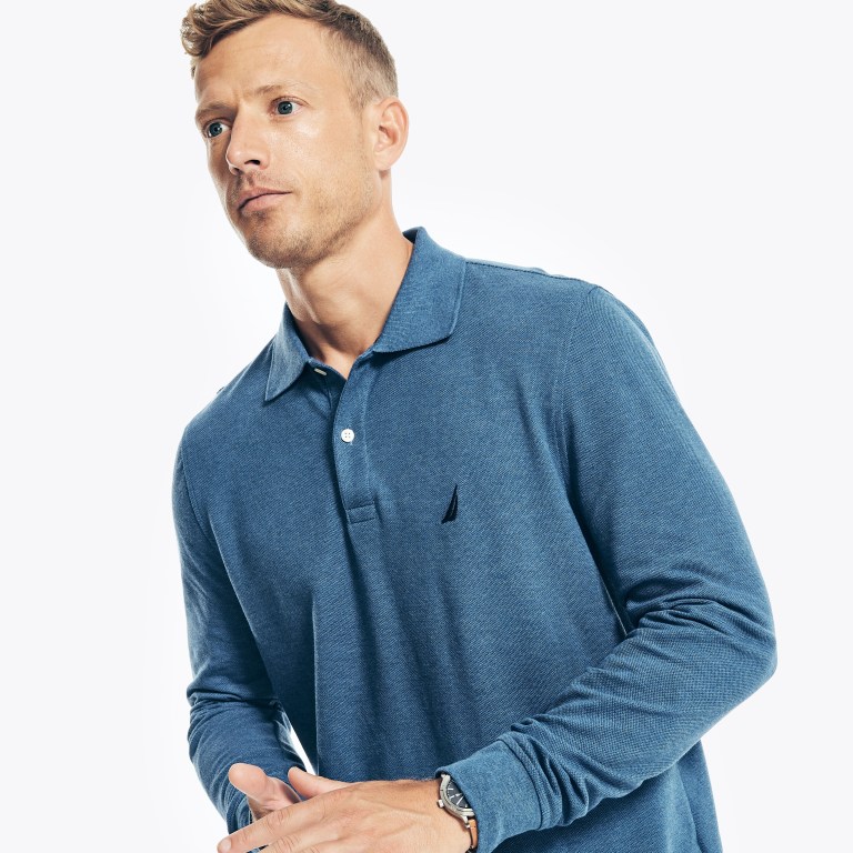 Nautica Classic Fit Long-sleeve Deck Azules | X8sVwVmM