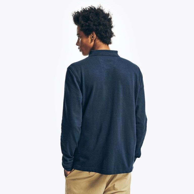 Nautica Classic Fit Long-sleeve Deck Azul Marino | nKBk8cSX