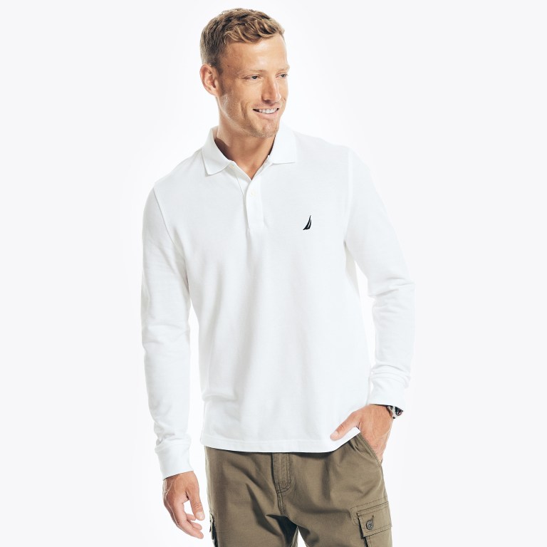 Nautica Classic Fit Long-sleeve Deck Blancas | hEIixOls