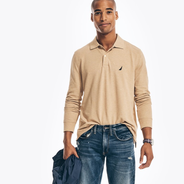 Nautica Classic Fit Long-sleeve Deck Marrones | ksp5MYgI