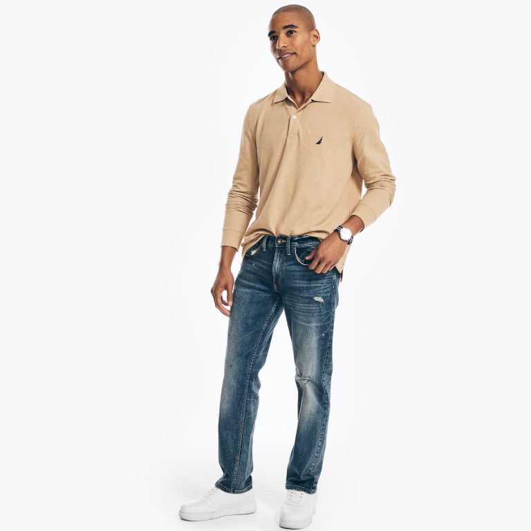 Nautica Classic Fit Long-sleeve Deck Marrones | ksp5MYgI