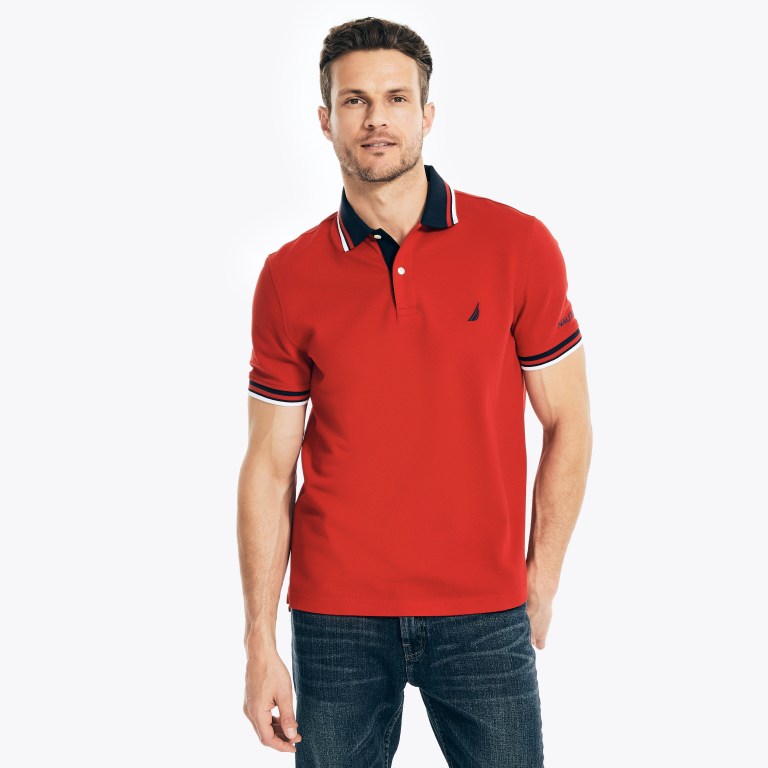 Nautica Classic Fit Solid Rojas | hsCRnAzD