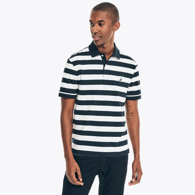 Nautica Classic Fit Striped Azul Marino | Um87vyFB