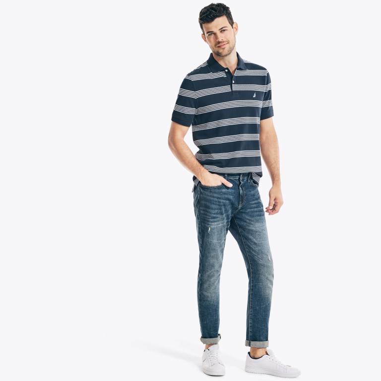 Nautica Classic Fit Striped Deck Azul Marino | WEyqm6V1