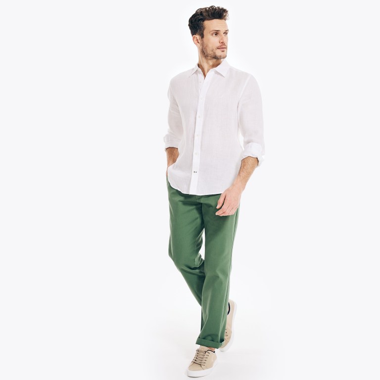 Nautica Classic Fit Twill Verde | UnfeJ4WZ