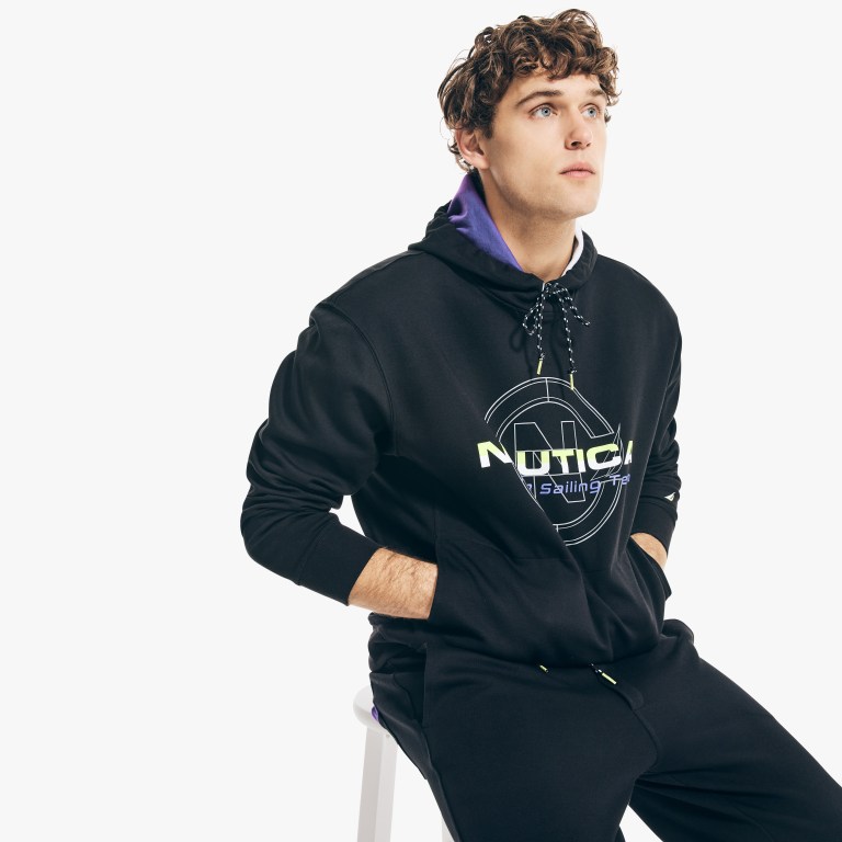 Nautica Competición Sailing Team Pullover Hoodie Negras | O0o09YrA