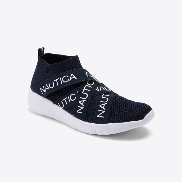 Nautica Crisscross Logo-strap Azul Marino | lztV64Wl