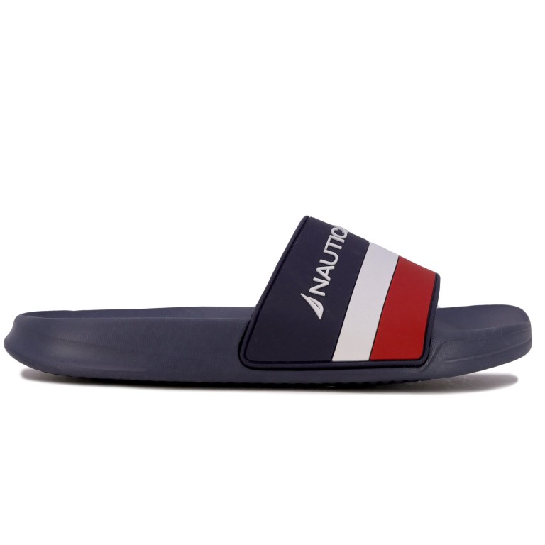 Nautica Embossed Striped Logo Azul Marino | GsZcnQrQ