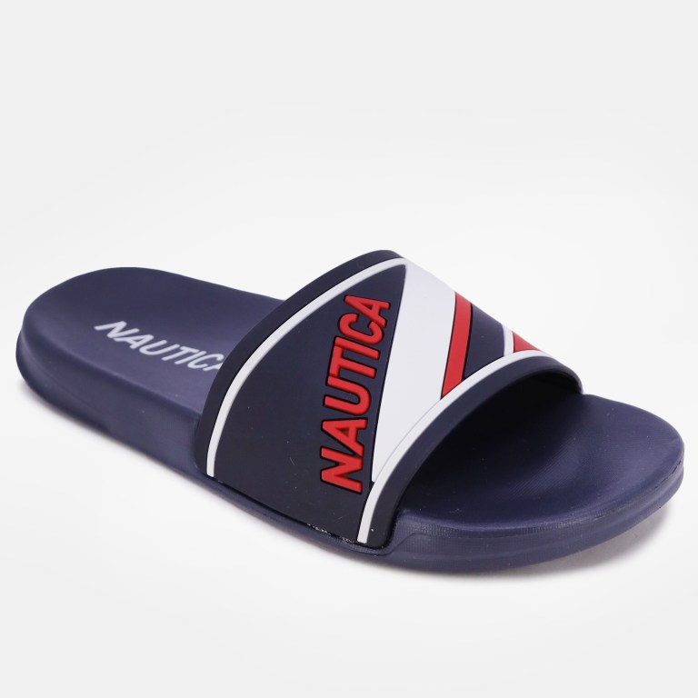 Nautica Embossed Striped Logo Azul Marino | boYKZVk2