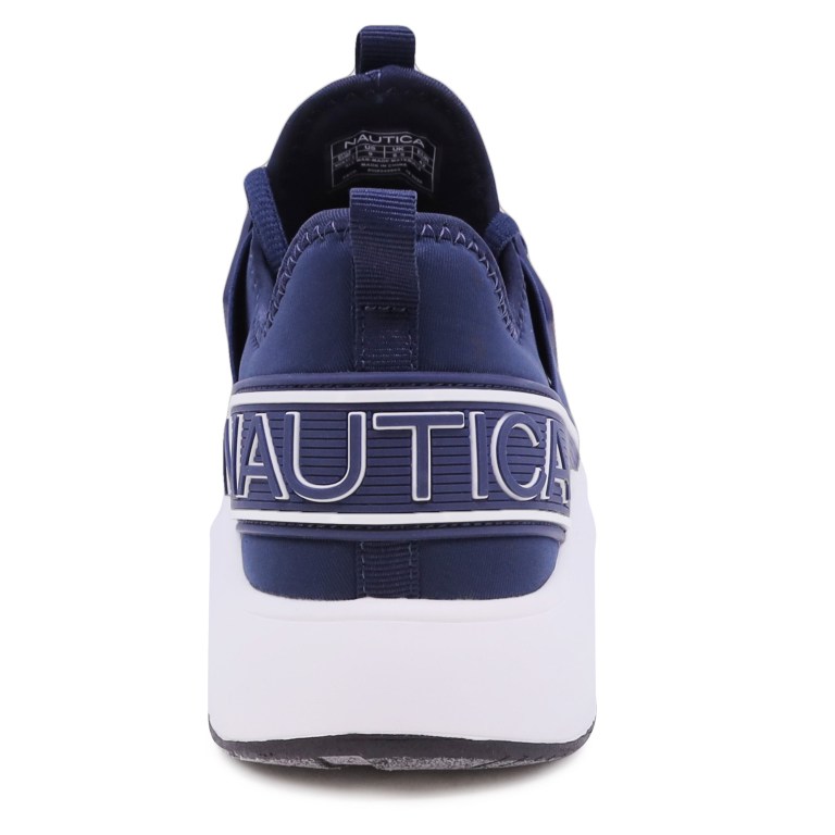 Nautica Embossed Striped Logo Mesh Azul Marino | 5DBz2sZG