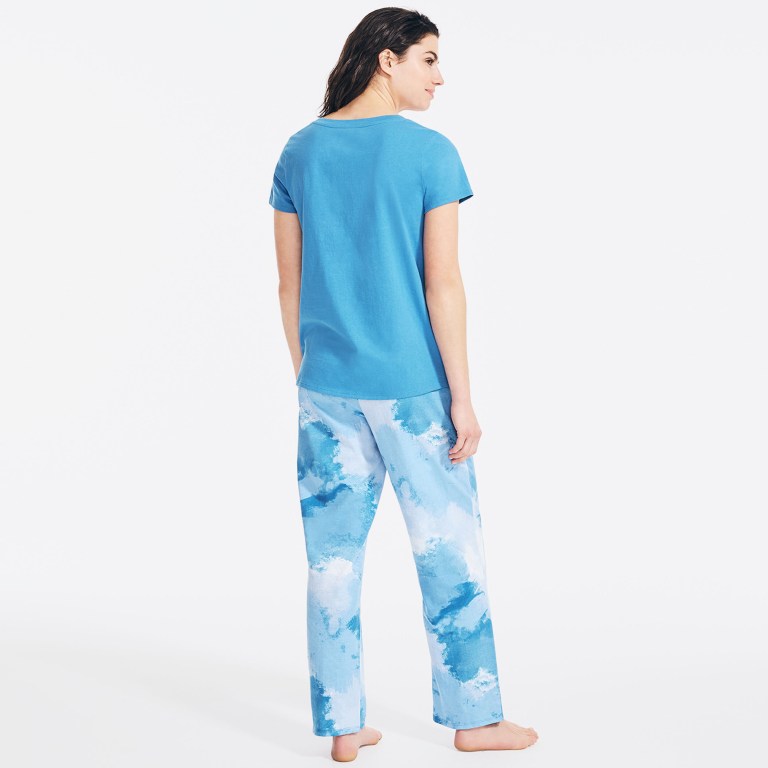 Nautica Estampadas Pajama Set Azul Marino | viRg0evU