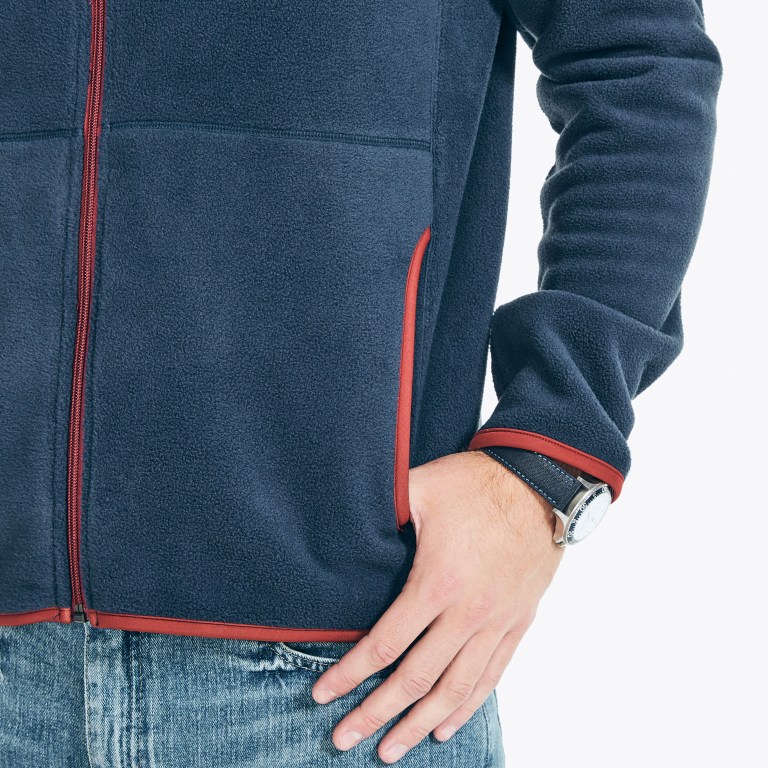 Nautica Full-zip Nautex Fleece Azul Marino | YwEFlyzo