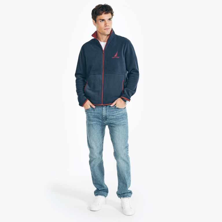 Nautica Full-zip Nautex Fleece Azul Marino | YwEFlyzo