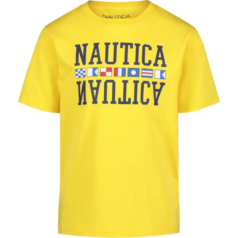 Nautica Little Flag Estampadas (4-7) Amarillo | MKh08195