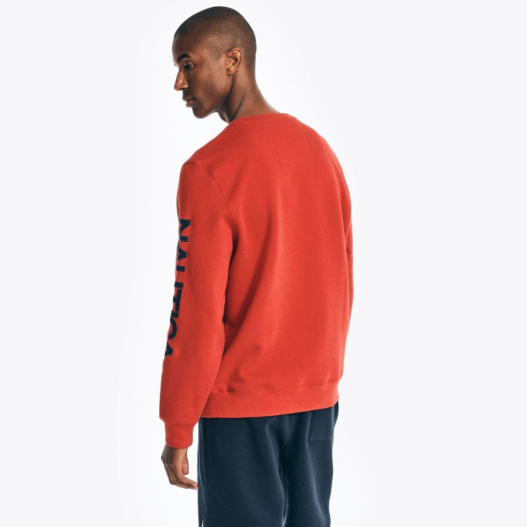 Nautica Logo Crewneck Rojas | 78kDaL37