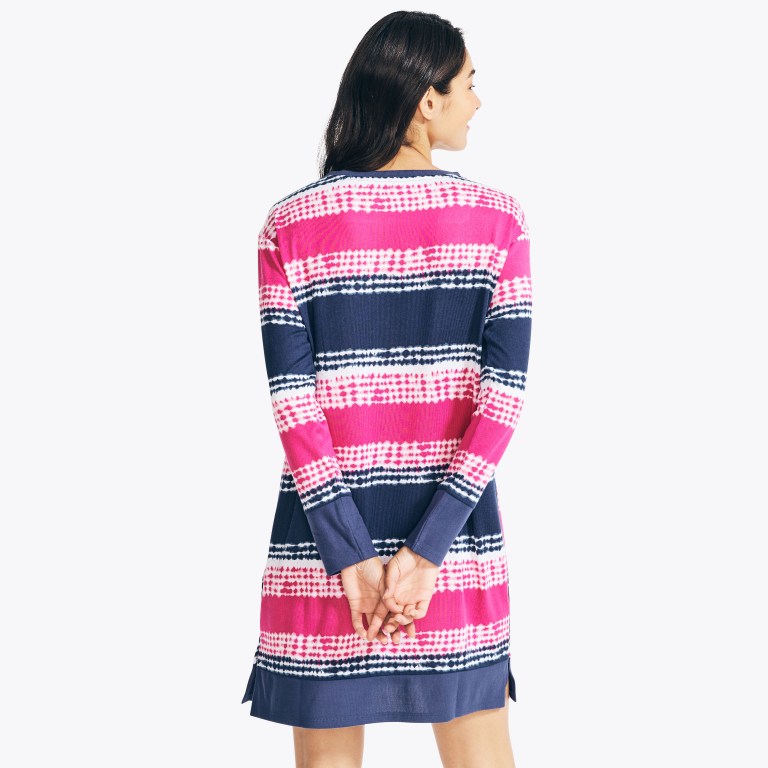 Nautica Long-sleeve Striped Sleep Turquesa Claro | k4FiWLQn