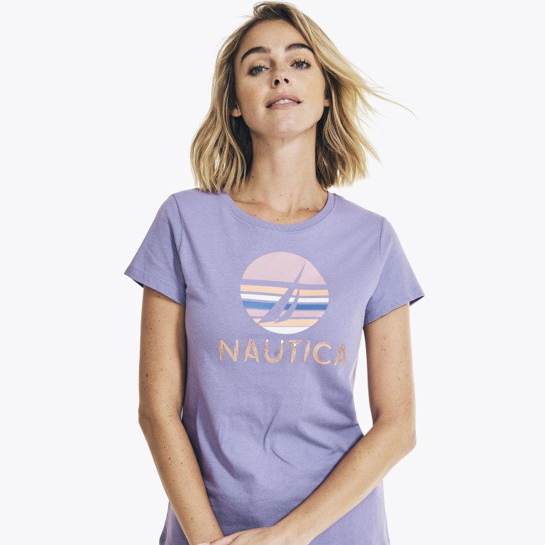 Nautica Metallic Foil Estampadas Moradas | Pd4ckFcI