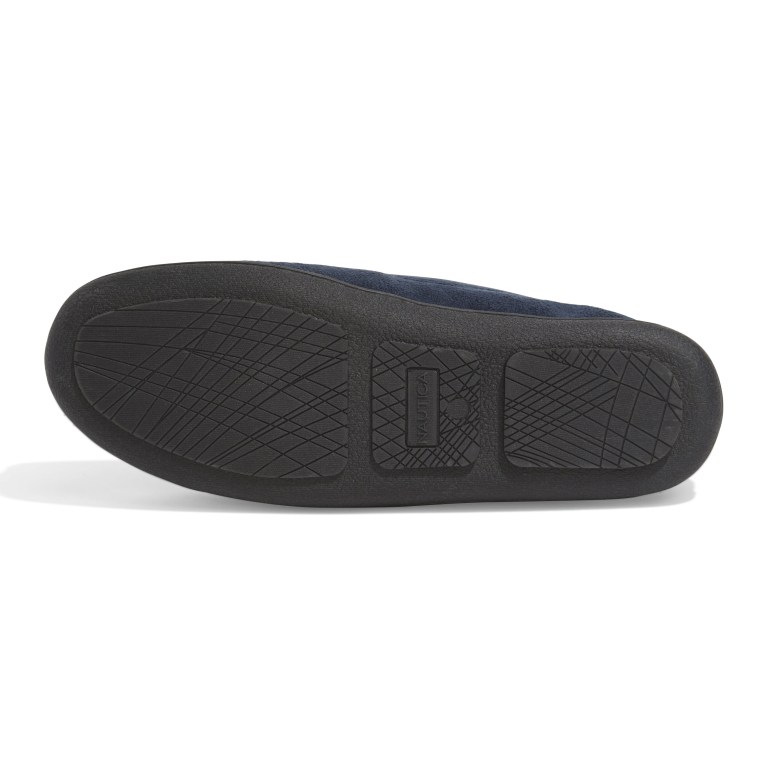 Nautica Microsuede Fleece Forro Slippers Azul Marino | mGk3pvck