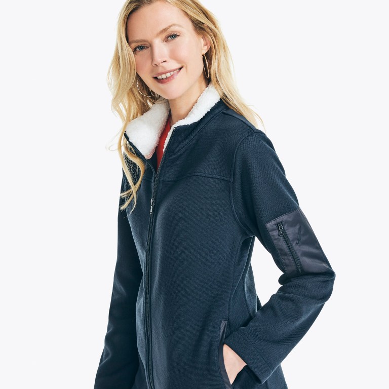 Nautica Mock-neck Fleece Azules | 5P623WRl