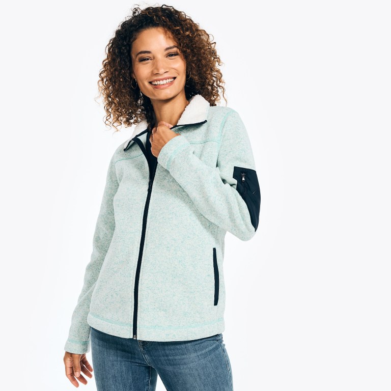 Nautica Mock-neck Fleece Azules | jSpfS2b4