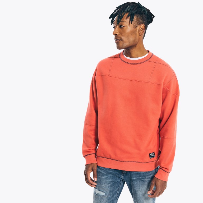 Nautica Nautica Co. Sustainably Crafted Crewneck Rojas | 7c4DY49v