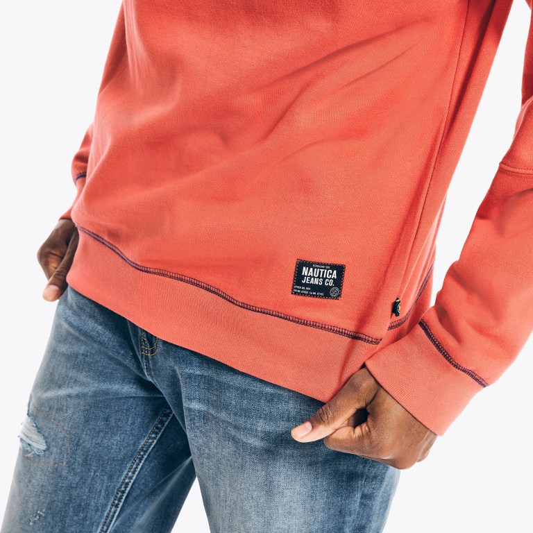 Nautica Nautica Co. Sustainably Crafted Crewneck Rojas | 7c4DY49v