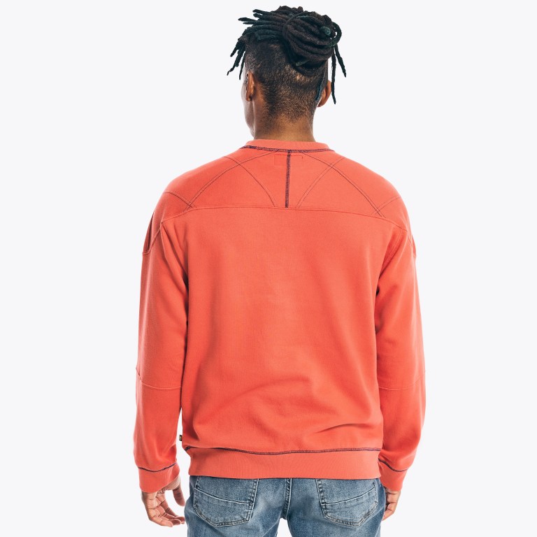 Nautica Nautica Co. Sustainably Crafted Crewneck Rojas | 7c4DY49v