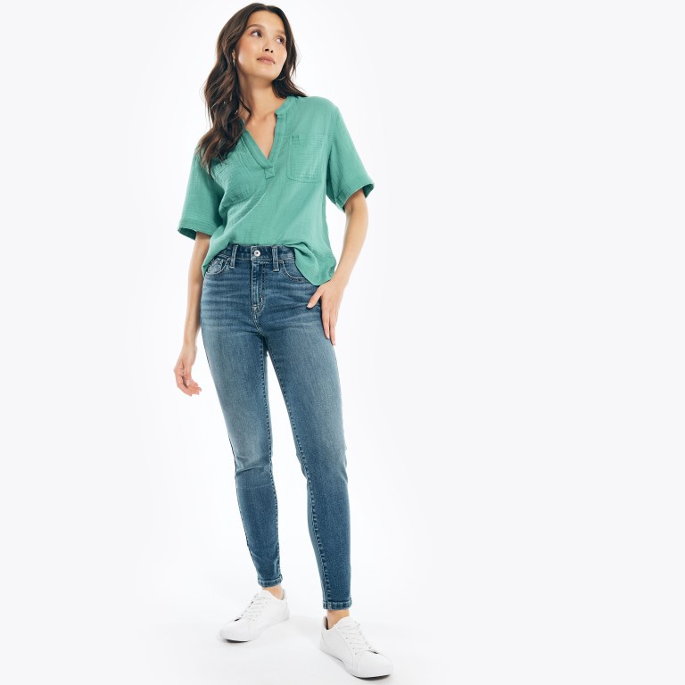 Nautica Nautica Co. True Flex High-rise Skinny Denim Turquesa | fOxtKvI8