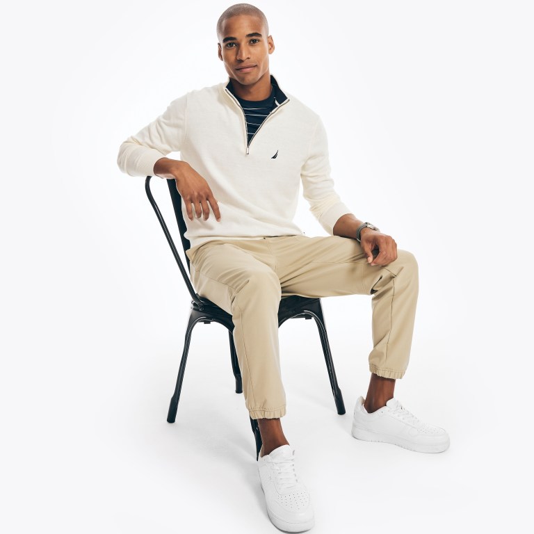 Nautica Navtech Quarter-zip Creme | cvGfWlwq