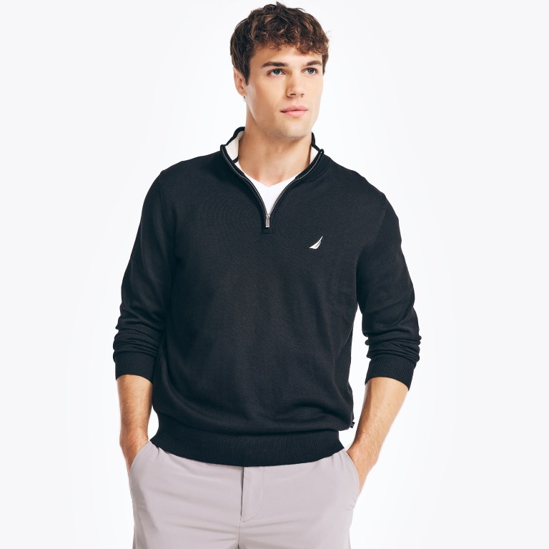 Nautica Navtech Quarter-zip Negras | LQW4J9nP