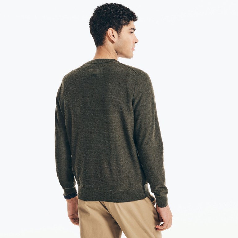 Nautica Navtech Textured Crewneck Azules | Mr10pm06