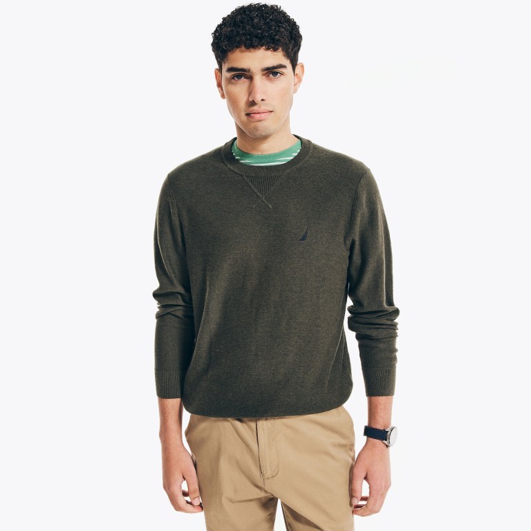 Nautica Navtech Textured Crewneck Azules | Mr10pm06