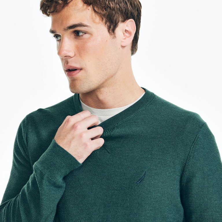 Nautica Navtech Textured Crewneck Azules | eLhFyU2s