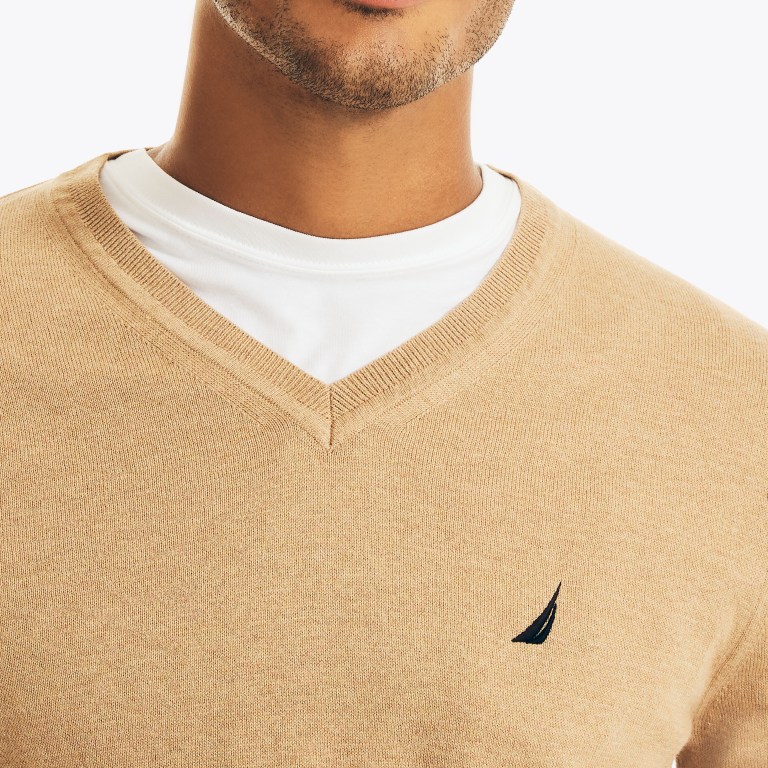 Nautica Navtech V-neck Marrones | qfJVY5Iz