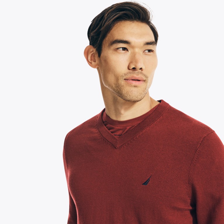 Nautica Navtech V-neck Rojas | KvN3rqRJ