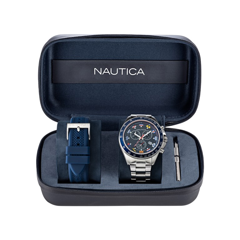 Nautica Ocean Beach Stainless Steel And Silicona Box Set Multicolor | jaxga4Mr