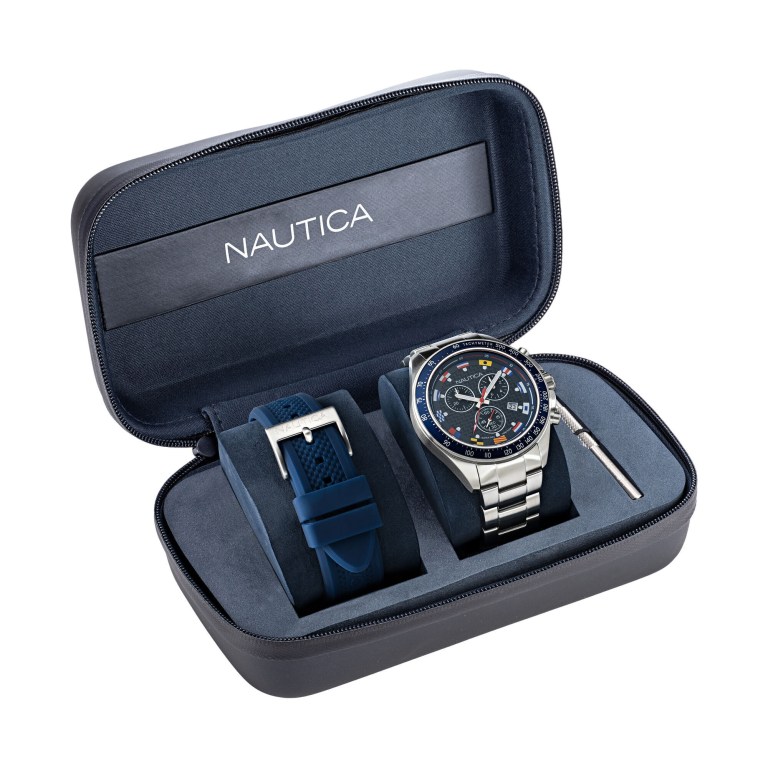 Nautica Ocean Beach Stainless Steel And Silicona Box Set Multicolor | jaxga4Mr