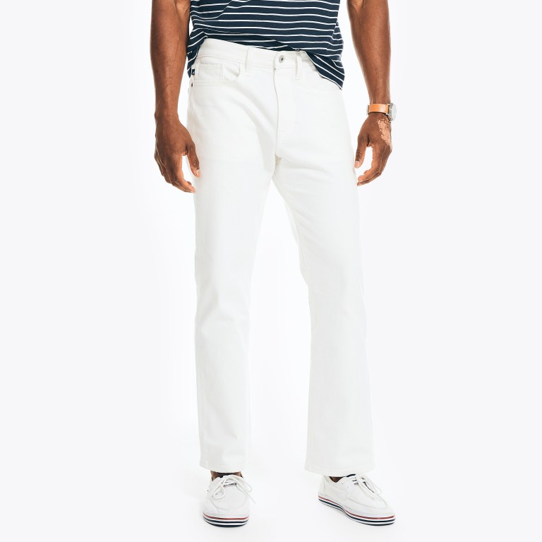 Nautica Original Relaxed Stretch Denim Blancas | 7KmVP3xf