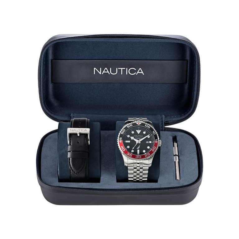 Nautica Pacific Beach Stainless Steel And Cuero Box Set Multicolor | Xm23eJ4k