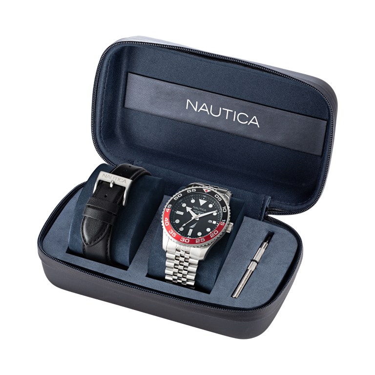 Nautica Pacific Beach Stainless Steel And Cuero Box Set Multicolor | Xm23eJ4k