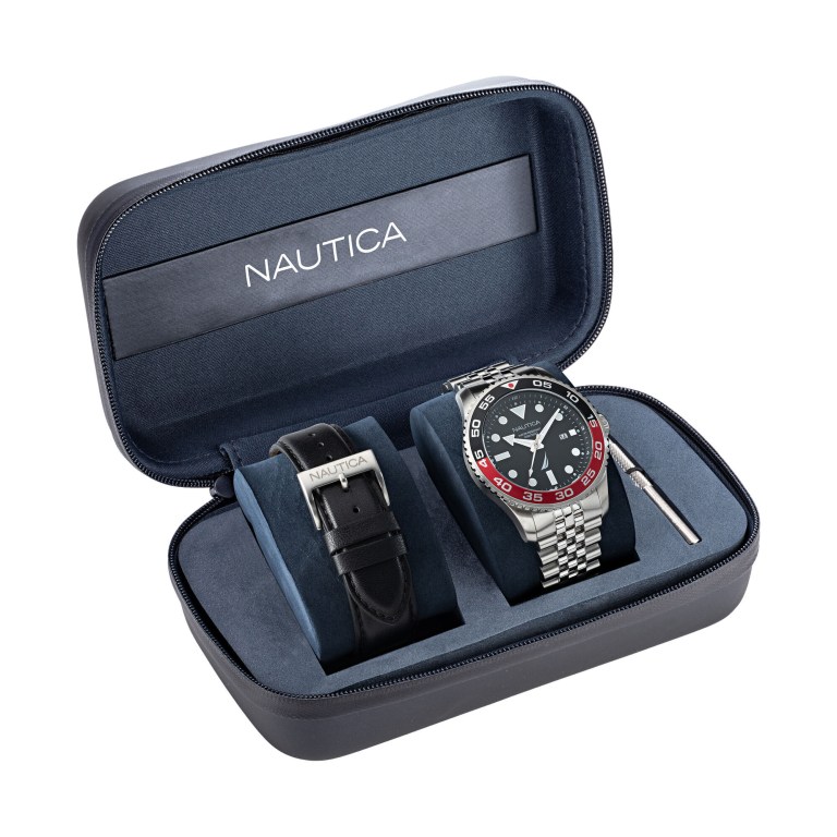 Nautica Pacific Beach Stainless Steel And Cuero Box Set Multicolor | Xm23eJ4k