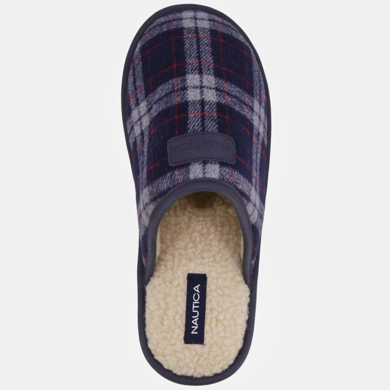 Nautica Plaid Micro Gamuza Azul Marino | 51Pgucct